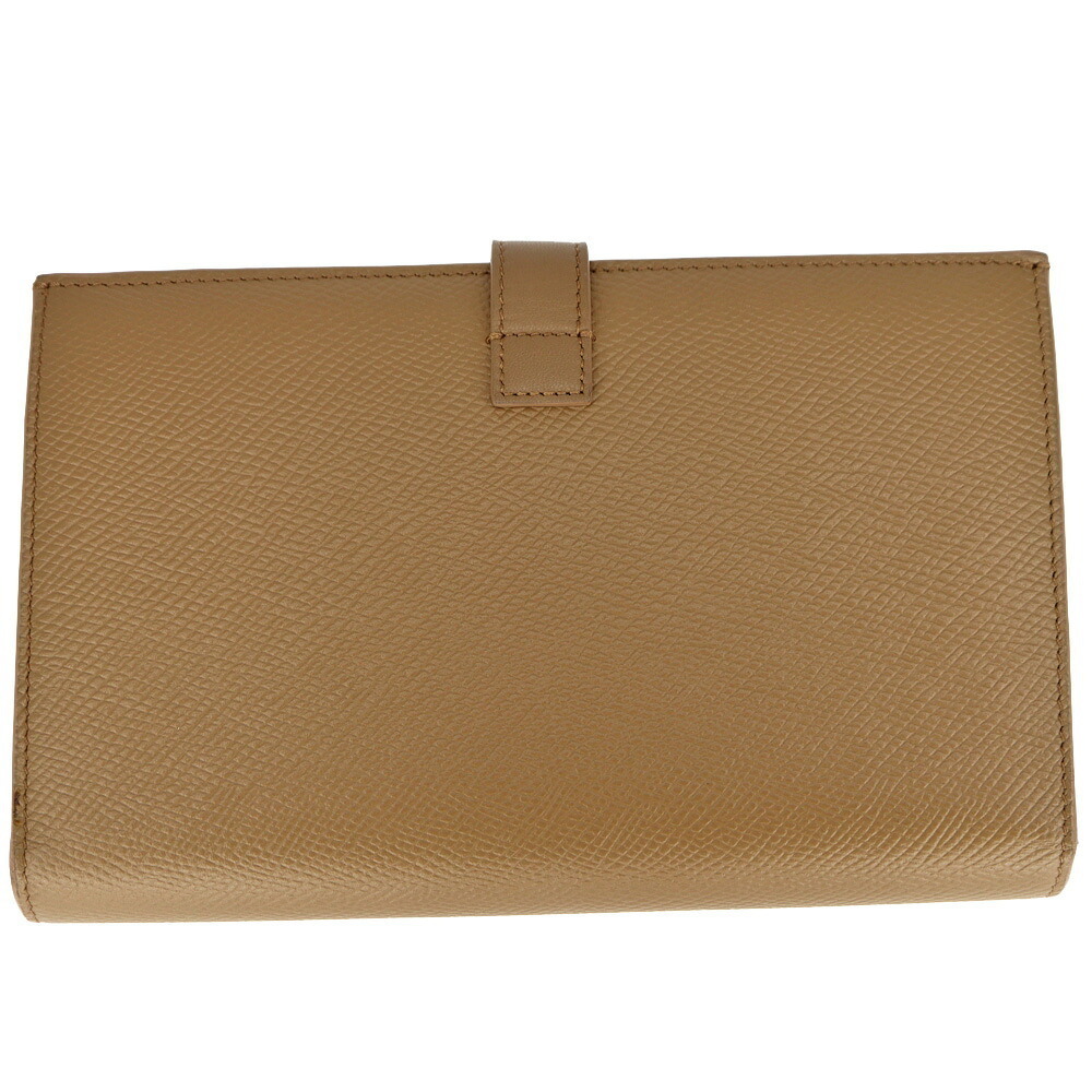 Celine Wallet Bi fold Long Beige
